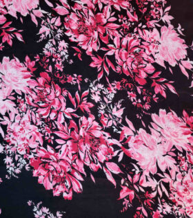 Dior Satin - Floral - Black
