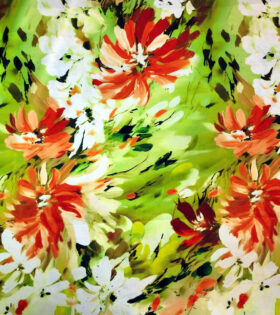 Dior Satin - Floral - Lime