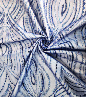 Teardrop Sugar Metallic Evening Tulle - Royal Blue