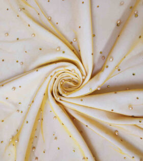 Pearl & Swarovski Tulle - Mustard