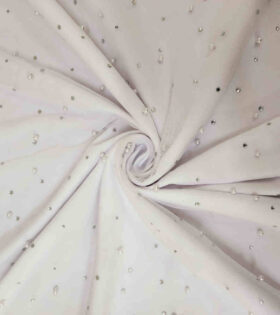Pearl & Swarovski Tulle - White