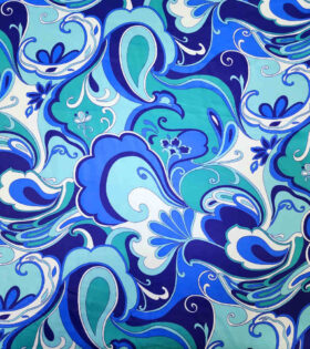 Omega Satin - Abstract - Aqua Blue