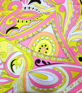 Omega Satin - Abstract - Sulphur Yellow
