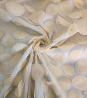 Circle Ribbon Tulle - Cream