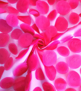 Circle Ribbon Tulle - Cerise Pink