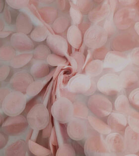 Circle Ribbon Tulle - Baby Pink