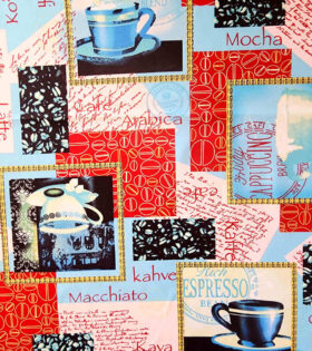 Printed Mini-Matt - Coffee - Powder Blue