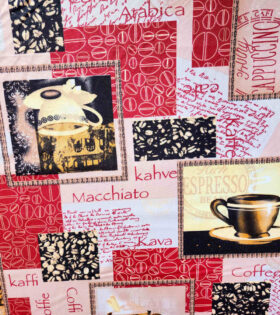 Printed Mini-Matt - Coffee - Maroon