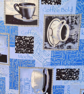 Printed Mini-Matt - Coffee - Powder Blue