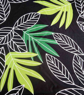 Printed Mini-Matt - Leaves - Black