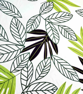 Printed Mini-Matt - Leaves - White