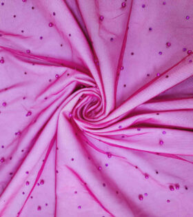 Pearl & Swarovski Tulle - Cerise Pink