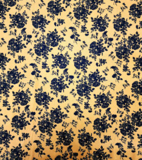 Rayon Challis - Floral - Orange