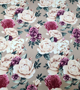 Printed Bon Bon - Floral - Stone