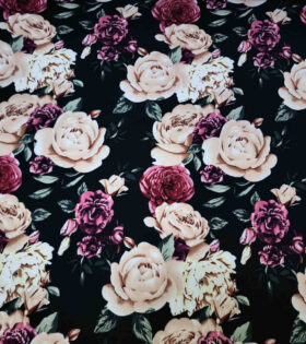 Printed Bon Bon - Floral - Black