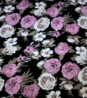 Printed Bon Bon - Floral - Black