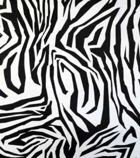Rayon Challis - Natural - Black