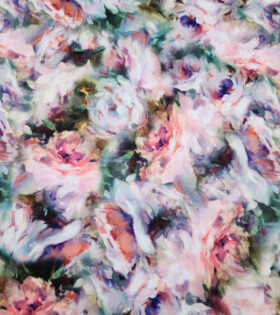 Printed Scuba - Floral - Lilac