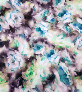Printed Scuba - Floral - Mint