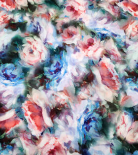 Printed Scuba - Floral - Bottle Green