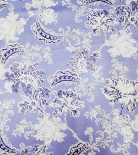 Printed Dull Satin - Floral - Lilac