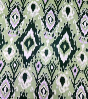 Printed Dull Satin - Diamond - Green