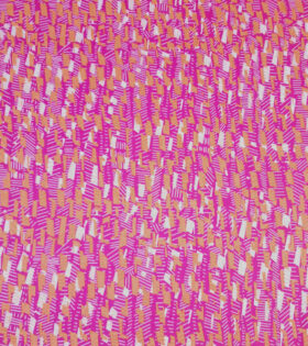 Printed Dull Satin - Abstract - Fuschia