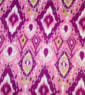 Printed Dull Satin - Diamond - Pink