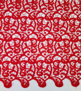 Belle Guipure Lace - Red