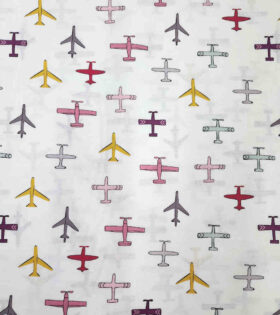 100% Turkish Printed Cotton - Aeroplane