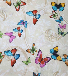 100% Turkish Printed Cotton - Butterfly