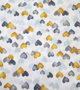 100% Turkish Printed Cotton - Hearts