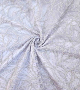 Caviar Leaf Tulle - White