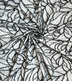 Caviar Leaf Tulle - Black