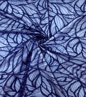 Caviar Leaf Tulle - Navy Blue