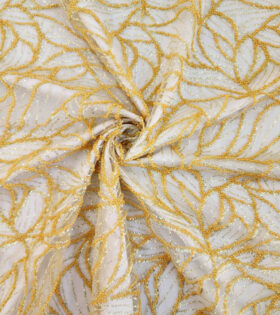 Caviar Leaf Tulle - Cream