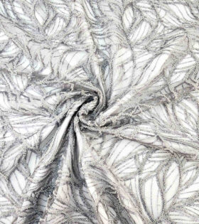 Caviar Leaf Tulle - Grey