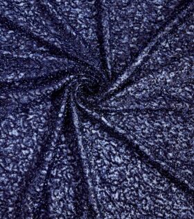 Juliet Beaded Tulle - Navy Blue