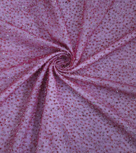 Kendal Beaded Tulle - Cerise Pink