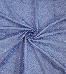 Kendal Beaded Tulle - Steel Blue