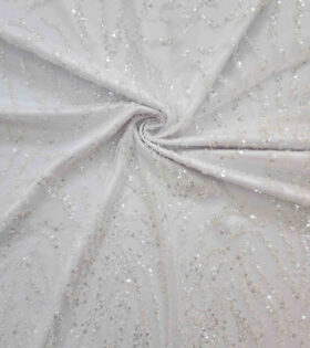 Monaco Beaded Tulle - Ivory