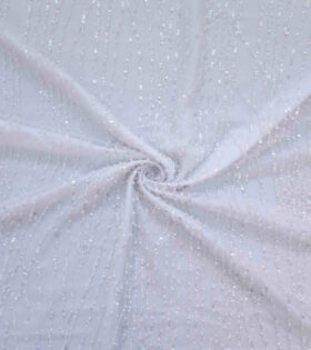 Raya Beaded Tulle - White