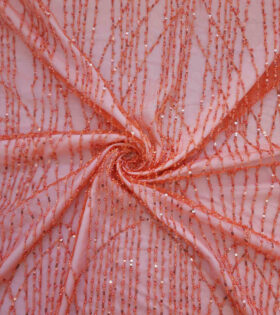 Raya Beaded Tulle - Orange