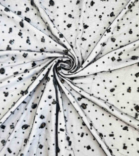 Rhinestone Tulle - Black