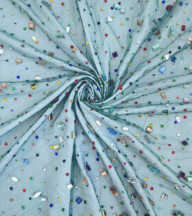Rhinestone Tulle - Bottle Green