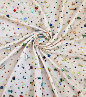 Rhinestone Tulle - Multi-Colored