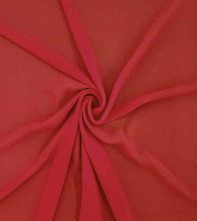 Stretch Crepe Chiffon - Ox Blood Red