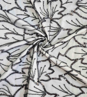 Handwork Embroidered Tulle - Black