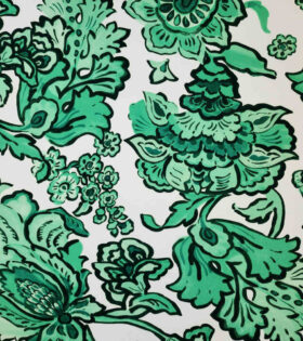 Printed 4-Way Stretch - Bottle Green