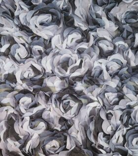 Ribbon Rose Chiffon - Grey